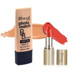 Buy Bonjour Paris Photo Match BB Cream (Classic Ivory) + Creme Lipstick (Coral Red) - Combo Offer _ BCB01-03-LSB02-61 - Purplle