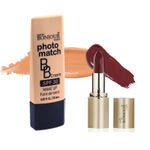 Buy Bonjour Paris Photo Match BB Cream (Classic Ivory) + Creme Lipstick (Dark Maroon) - Combo Offer _ BCB01-03-LSB02-41 - Purplle