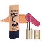 Buy Bonjour Paris Photo Match BB Cream (Classic Ivory) + Creme Lipstick (Mauve) - Combo Offer _ BCB01-03-LSB02-68 - Purplle