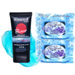 Buy Bonjour Paris Photo Match Color Correcting Silicone Gel Primer (Blue) + Wet Facial Wipes (Ice Fresh Flavor)- Pack of 2 PRB01-03-WPB02-IC-2PC - Purplle