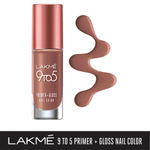 Buy Lakme 9To5 Primer + Gloss Nail Colour, Simply Nude (6 ml) - Purplle