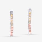 Buy Queen Be Halo Lure 3-Toned Hoop Earrings - Purplle
