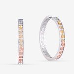 Buy Queen Be Halo Lure 3-Toned Hoop Earrings - Purplle