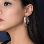 Buy Queen Be Dynamic Might 3-Toned Hoop Earrings - Purplle