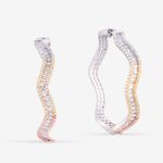 Buy Queen Be Curvy Wonder 3-Toned Hoop Earrings - Purplle