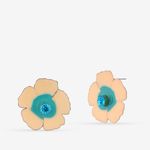 Buy Queen Be Floral Yellow Green Enameled Earrings - Purplle