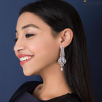 Buy Queen Be Silver Glory Chandelier Earrings - Purplle