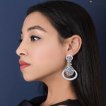 Buy Queen Be Tiered Circles Earrings - Purplle