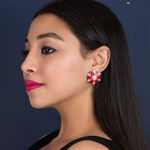 Buy Queen Be Floral Kaleido Earrings - Purplle
