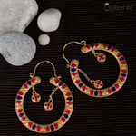 Buy Queen Be Colour Burst Hoop Earrings - Purplle