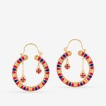 Buy Queen Be Colour Burst Hoop Earrings - Purplle