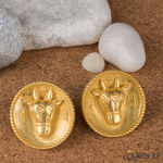 Buy Queen Be Golden Cow Earrings - Purplle
