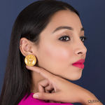 Buy Queen Be Golden Cow Earrings - Purplle