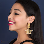 Buy Queen Be Gold Glint Layered Earrings - Purplle