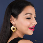 Buy Queen Be Sunflower Glow Earrings - Purplle
