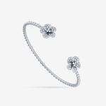 Buy Queen Be Dainty Flower Rose Silver Bracelet & Ring Set - Purplle