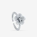 Buy Queen Be Dainty Flower Rose Silver Bracelet & Ring Set - Purplle