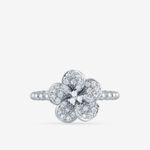 Buy Queen Be Dainty Flower Rose Silver Bracelet & Ring Set - Purplle