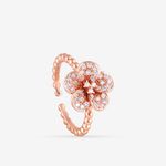Buy Queen Be Dainty Flower Rose Gold Bracelet & Ring Set - Purplle