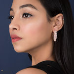 Buy Queen Be Blooming Rectangle Rose Gold Earrings - Purplle