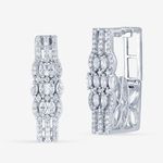 Buy Queen Be Blooming Rectangle Silver Earrings - Purplle