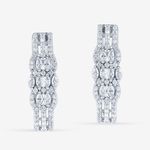 Buy Queen Be Blooming Rectangle Silver Earrings - Purplle