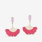 Buy Queen Be White Pink Enameled Earrings - Purplle