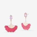 Buy Queen Be White Pink Enameled Earrings - Purplle