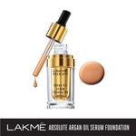 Buy Lakme Absolute Argan Oil Serum Foundation with SPF 45, Silk Golden, 15 ml - Purplle