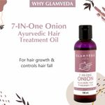 Buy Glamveda 7 IN ONE Onion Hair Ayurvedic Treatment Oil (100 ml) - Purplle