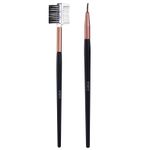 Buy Gary Statz Ergonomic Professional 2 in 1 EyeBrow Brush & Eye Liner Brush - Combo Pack of 2 - Purplle