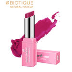 Buy Biotique Natural Makeup Starshine Matte Lipstick (Rebel-N-Rose) (3.5 g) - Purplle