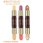 Buy Biotique Natural Makeup Diva Glam Highlighter Duo Stick (Pop – N – Perk!)(4 g) - Purplle