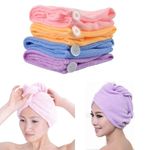 Buy bronson professional Hair wrapper towel for quick hair drying with microfiber multicolor - Purplle