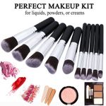 Buy bronson professional Premium 10 pcs makeup brush set for professional home use - Purplle