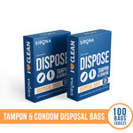 Buy Sirona Disposal Bags for Discreet Disposal of Tampons and Condoms - 50 Bags (Pack of 2) - Purplle