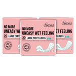 Buy SIRONA Ultra-Thin Premium Panty Liners (Regular Flow) – 30 Counts (Pack of 3) - Large - Purplle