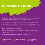 Buy Peebuddy - Stand And Pee Reusable Portable Urination Funnel For Women ( 1 Unit) - Purplle