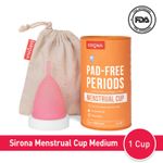 Buy Sirona Reusable Menstrual Cup With no rashes, leakage or odour - Medium - Purplle