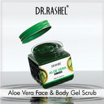 Buy Dr.Rashel Moisturizing Aloe Vera Face and Body Gel Scrub For All Skin Types (380 ml) - Purplle