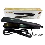 Buy Kemei KM 329 Temperature Control Professional Hair Straightener (Black) - Purplle