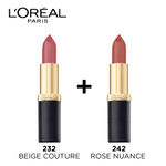 Buy L'Oreal Paris Color Riche Matte lipstick kit: Rose Nuance + Beige Couture - Purplle