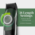 Buy LetsShave & Co. Beard & Body Trimmer with Lithium-ion Battery, Cordless, Stainless Steel Blade, 38 length settings, Fast charging, 140 min run time - Purplle
