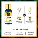 Buy Good Vibes Lemon 100% Pure Essential Oil | Anti-Dandruff, Hairfall Control, Skin Brightening | 100% Vegetarian, No GMO, No Animal Testing (10 ml) - Purplle