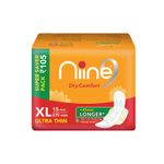 Buy NIINE Dry Comfort Ultra Thin XL Sanitary Pads for women with Fluid Lock Gel Technology (Pack of 3), 45 Pads Count (Super Saver Pack) - Purplle