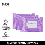 Buy FACES CANADA Fresh Clean Glow Makeup Remover Wipes - 10 Wipes (Pack Of 3) Gentle Purifying | Ultra Soft | Instant Cleansing For All Skin Types | Hydrates & Moisturizes Skin | No Alcohol | No Parabens - Purplle