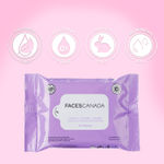 Buy FACES CANADA Fresh Clean Glow Makeup Remover Wipes - 10 Wipes | Gentle Purifying | Ultra Soft | Instant Cleansing For All Skin Types | Hydrates & Moisturizes Skin | No Alcohol | No Parabens - Purplle