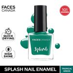 Buy FACES CANADA Ultime Pro Splash Nail Enamel - Tropical Green 59 (8ml) | Quick Drying | Glossy Finish | Long Lasting | No Chip Formula | High Shine Nail Polish For Women | No Harmful Chemicals - Purplle