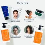 Buy Arata Natural Hair Care Essentials for Men & Women with Cleansing Shampoo,Conditioner, Hair Gel & Hair Cream|| All Natural,Vegan & Cruelty Free || Plant Based,Non-Toxic Hair Cleansing & Styling 300 ml + 300 ml + 150 ml + 100 ml - Purplle