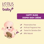 Buy Lotus Herbals Baby+ Happy Bums Diaper Rash Cream | No Artificial Fragrance | No Preservatives | 100g - Purplle